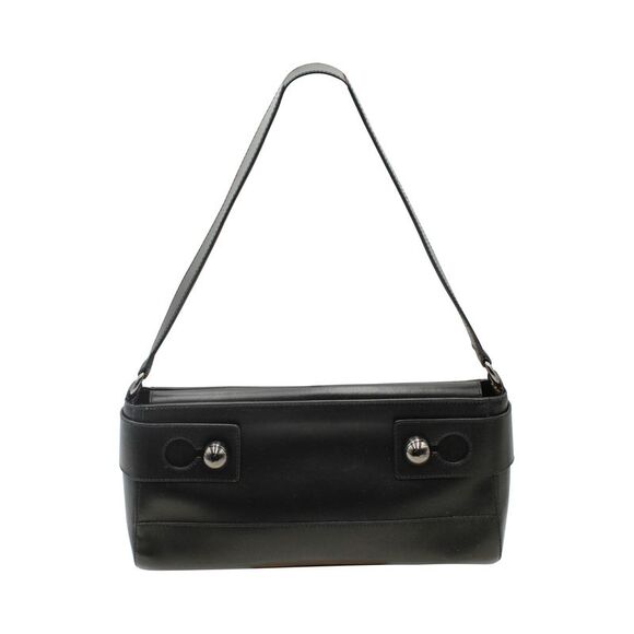 Furla Metal Embellished Shoulder Bag in Black Leather - Picture 1 of 8